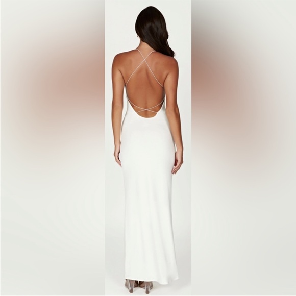 Meshki NWT Sinead Twist Maxi Dress in White Size M Bridal Special Occasion Sexy - Picture 9 of 15